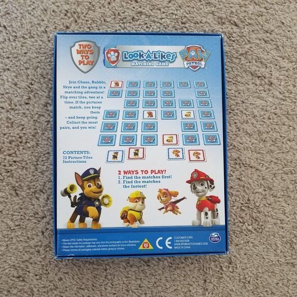 Paw Patrol Look a Likes Matching Board Game - Picture 4 of 4